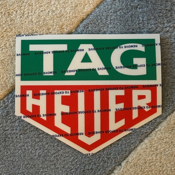 Tag Heuer Green and Red Logo Large Vintage Sticker - Picture 2 of 2